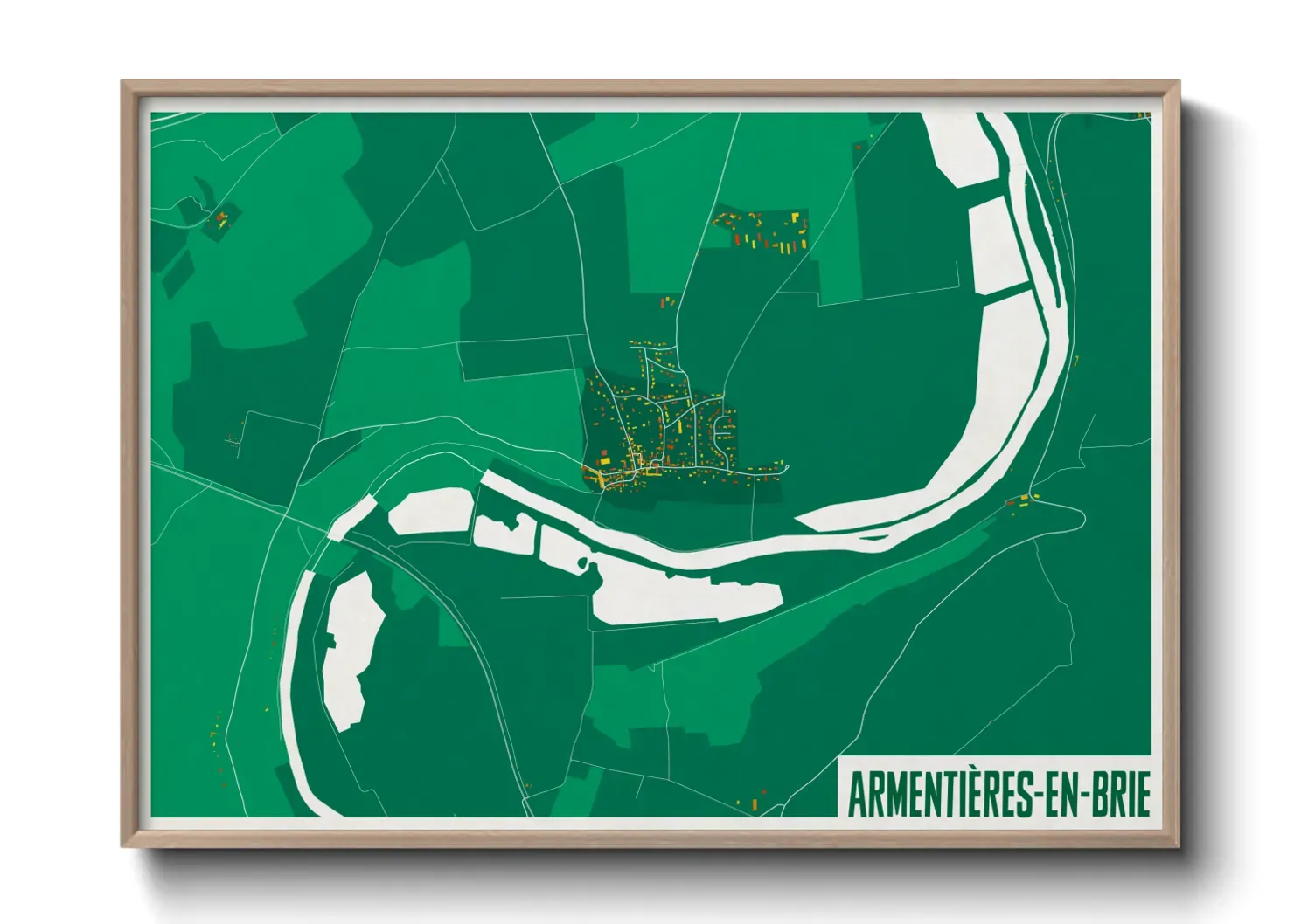 Un poster carteArmentières-en-Brie