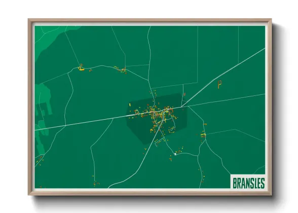 Une affiche de carte sur Bransles