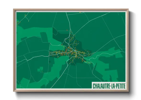 Une affiche de carte sur Chalautre-la-Petite