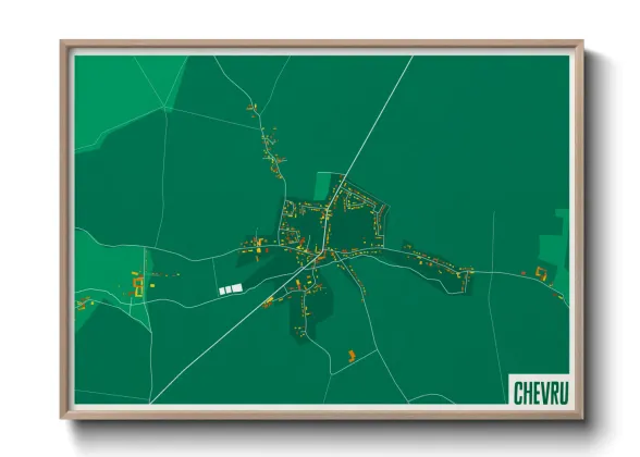 Une affiche de carte sur Chevru