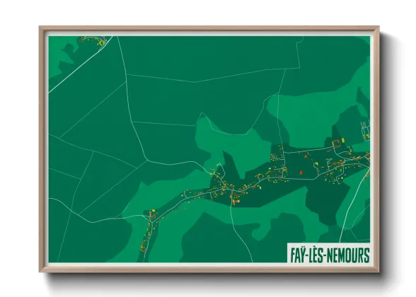 Une affiche de carte sur Faÿ-lès-Nemours