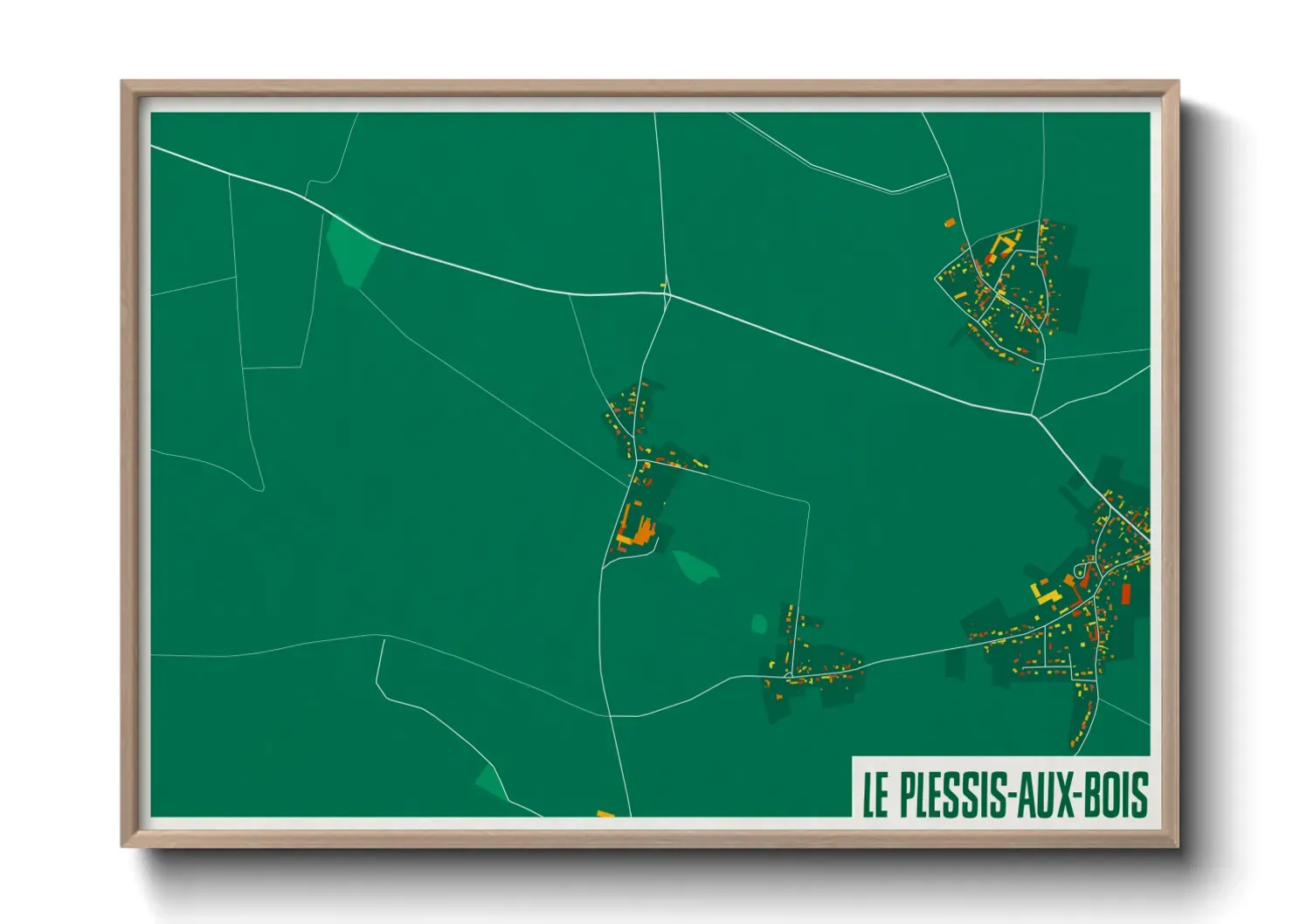 Un poster carteLe Plessis-aux-Bois