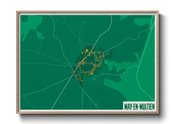 Une affiche de carte sur May-en-Multien