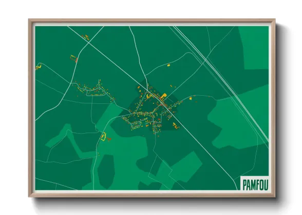 Une affiche de carte sur Pamfou