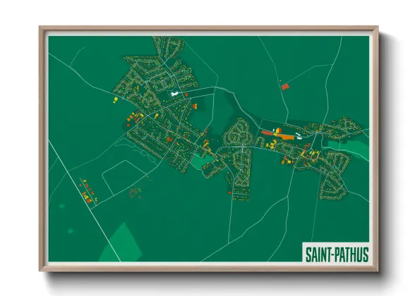 Une affiche de carte sur Saint-Pathus