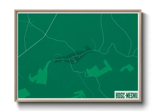 Une affiche de carte sur Bosc-Mesnil