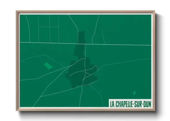 Une affiche de carte sur La Chapelle-sur-Dun