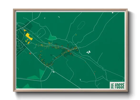 Une affiche de carte sur Le Fossé