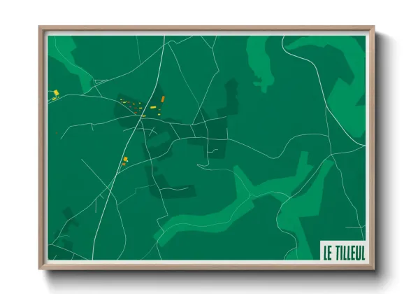 Une affiche de carte sur Le Tilleul