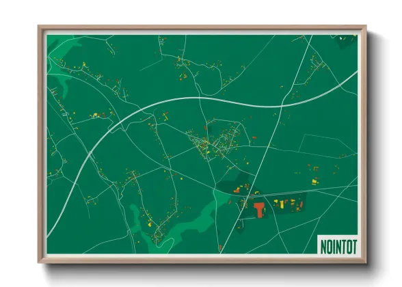 Une affiche de carte sur Nointot