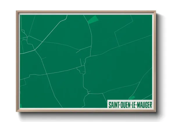 Une affiche de carte sur Saint-Ouen-le-Mauger