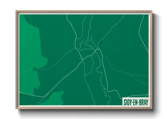 Une affiche de carte sur Sigy-en-Bray