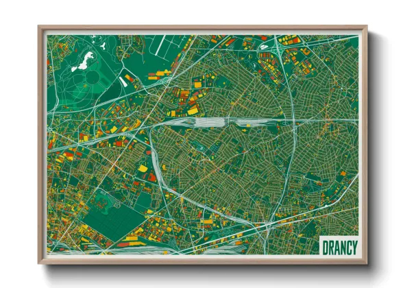 Une affiche de carte sur Drancy