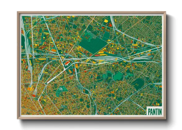 Une affiche de carte sur Pantin