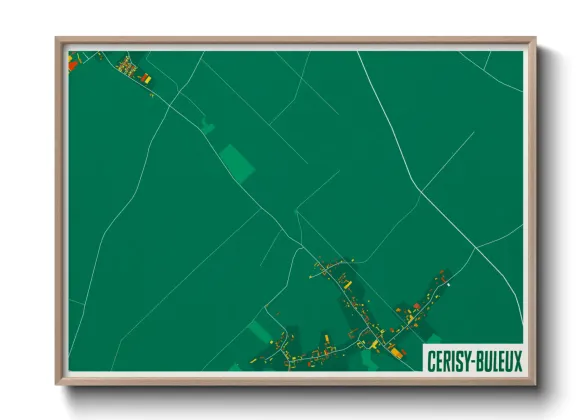 Une affiche de carte sur Cerisy-Buleux