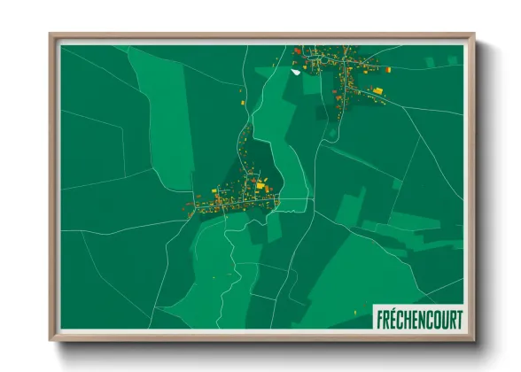 Une affiche de carte sur Fréchencourt