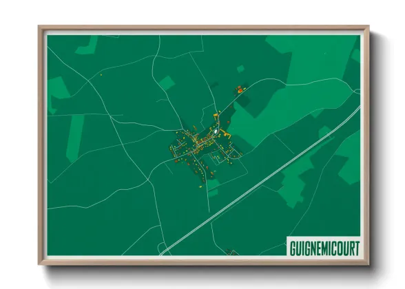 Une affiche de carte sur Guignemicourt