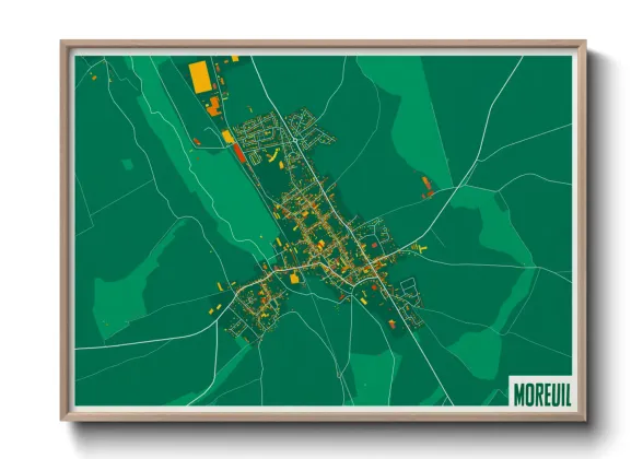 Une affiche de carte sur Moreuil