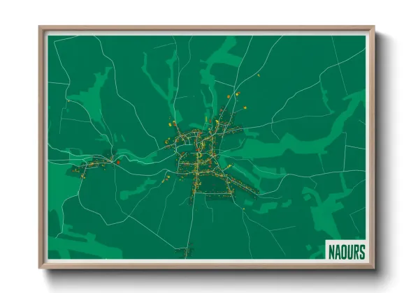 Une affiche de carte sur Naours
