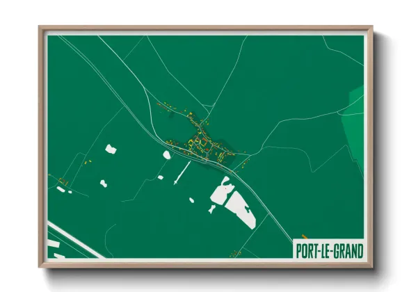 Une affiche de carte sur Port-le-Grand