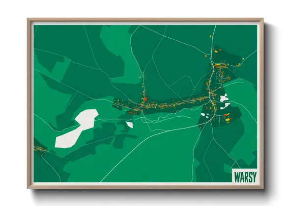 Une affiche de carte sur Warsy