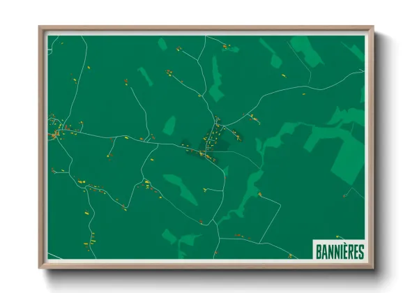 Une affiche de carte sur Bannières