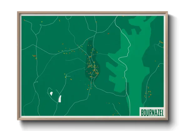 Une affiche de carte sur Bournazel