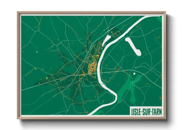 Une affiche de carte sur Lisle-sur-Tarn