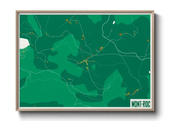 Une affiche de carte sur Mont-Roc