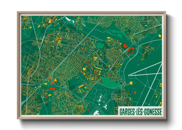 Une affiche de carte sur Garges-lès-Gonesse