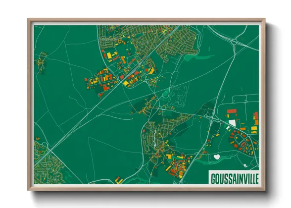 Une affiche de carte sur Goussainville