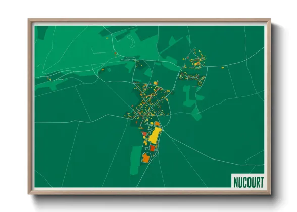 Une affiche de carte sur Nucourt