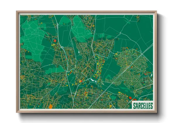 Une affiche de carte sur Sarcelles