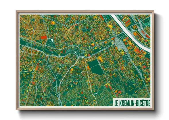 Une affiche de carte sur Le Kremlin-Bicêtre