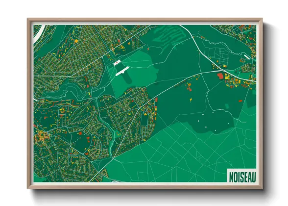 Une affiche de carte sur Noiseau