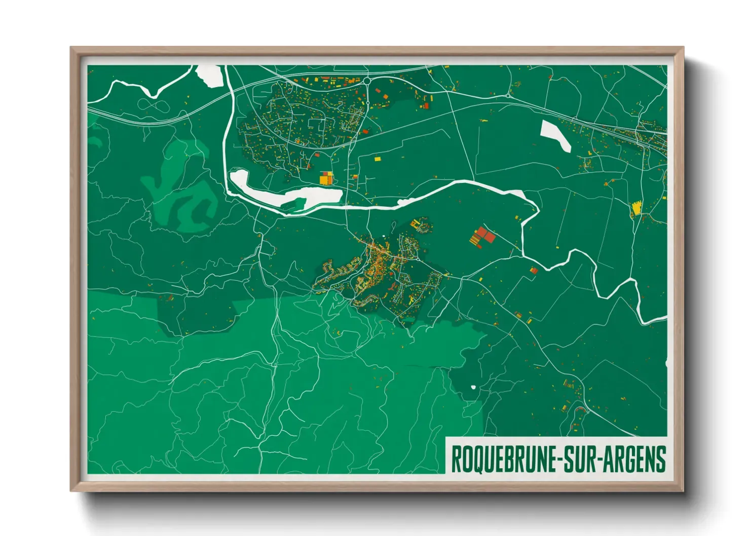 Un poster carteRoquebrune-sur-Argens