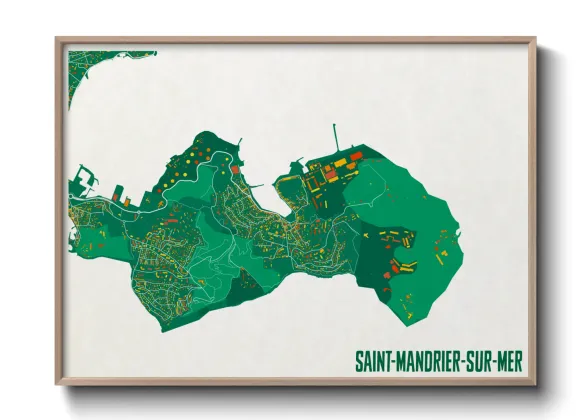 Une affiche de carte sur Saint-Mandrier-sur-Mer