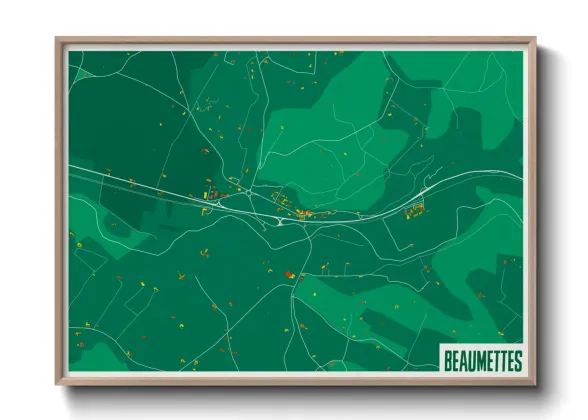 Une affiche de carte sur Beaumettes