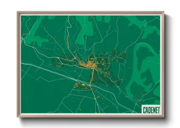 Une affiche de carte sur Cadenet