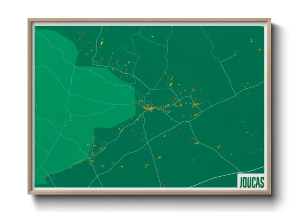 Une affiche de carte sur Joucas
