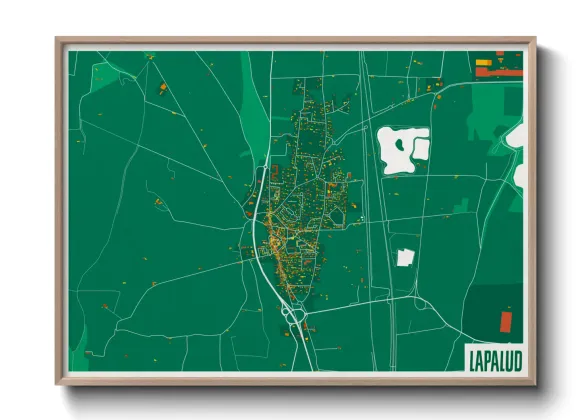 Une affiche de carte sur Lapalud