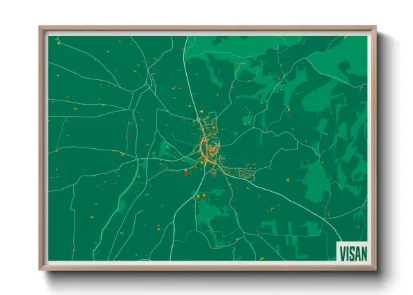 Une affiche de carte sur Visan