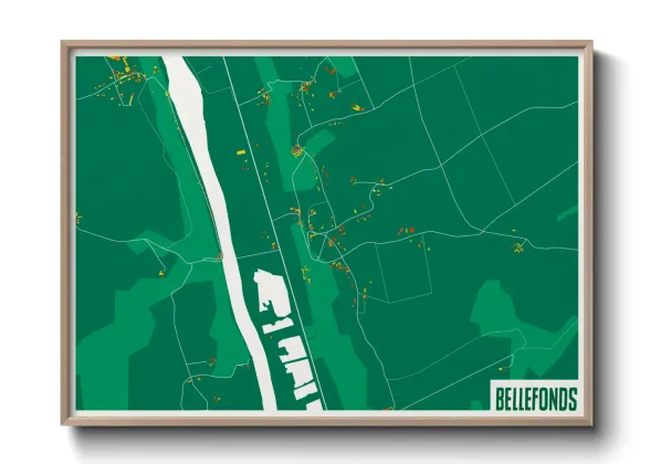 Une affiche de carte sur Bellefonds