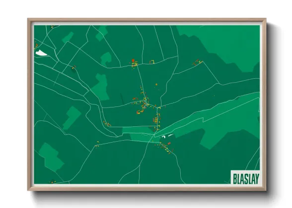 Une affiche de carte sur Blaslay