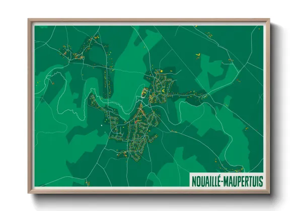 Une affiche de carte sur Nouaillé-Maupertuis