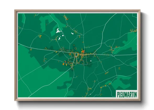 Une affiche de carte sur Pleumartin