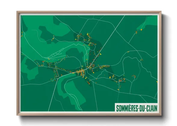Une affiche de carte sur Sommières-du-Clain