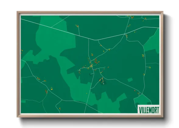 Une affiche de carte sur Villemort