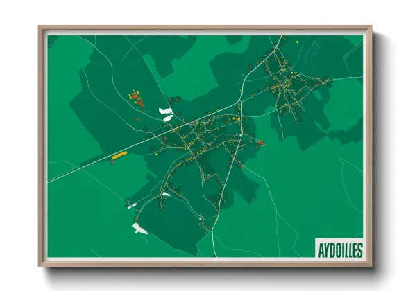Une affiche de carte sur Aydoilles