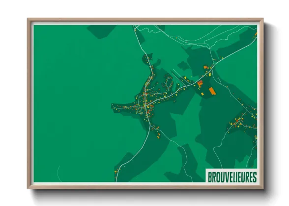 Une affiche de carte sur Brouvelieures